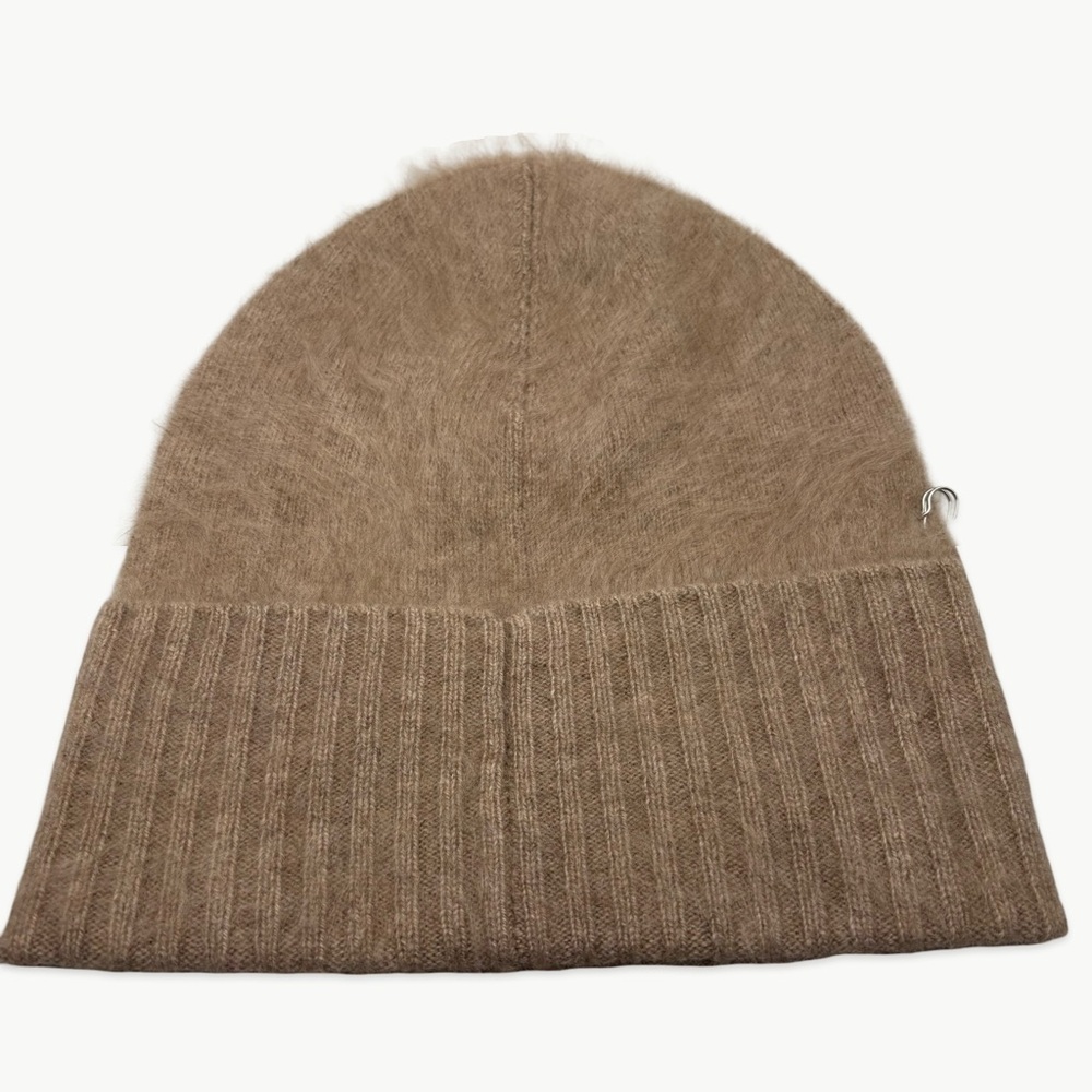Lululemon 100% Cashmere Fuzzy Beanie OS Heathered Nutmeg Cozy Minimal NWT - Picture 4 of 10
